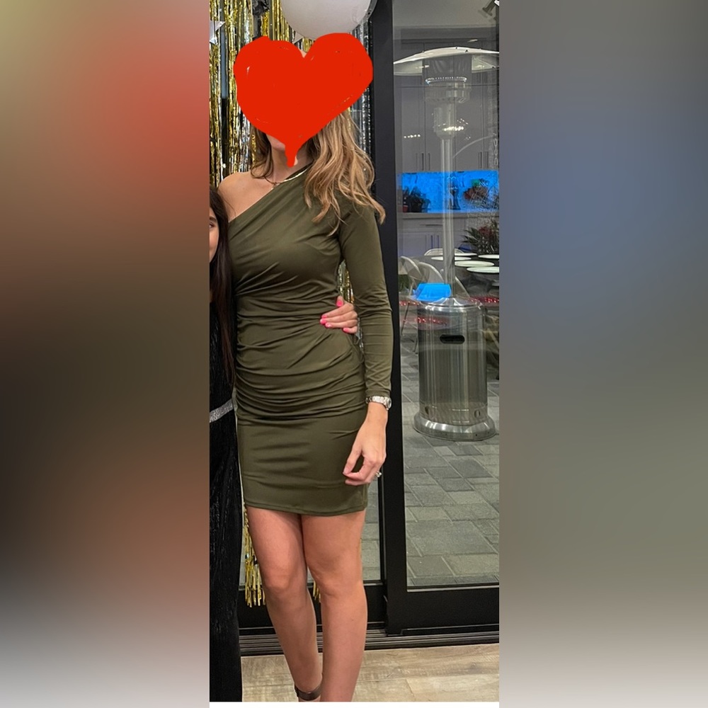 Express Body Contour green dress